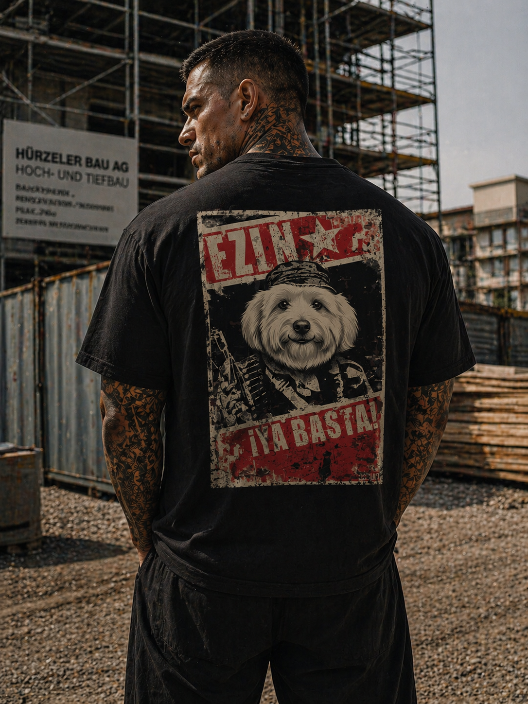 EZLN Ya Basta — Zapatista revolutionary back print black tee Swiss streetwear