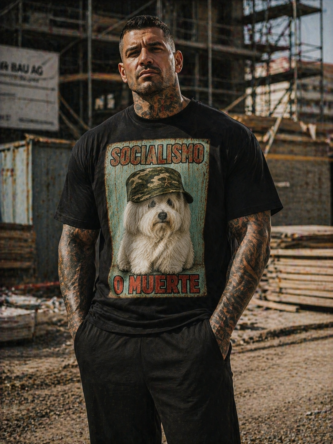 Muerte Al Invasor — Socialismo O Muerte front print tee